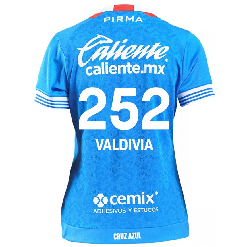 Kids Football Christian Valdivia #252 Sky Blue Home Jersey 2024/25 T-Shirt