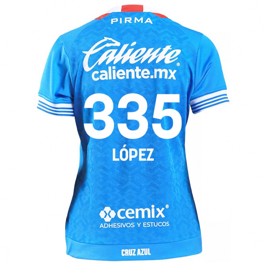 Kids Football Alfredo López #335 Sky Blue Home Jersey 2024/25 T-Shirt