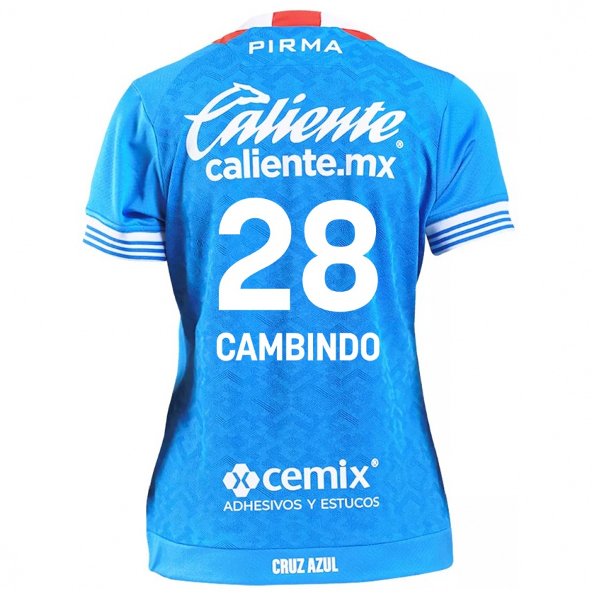 Kids Football Diber Cambindo #28 Sky Blue Home Jersey 2024/25 T-Shirt