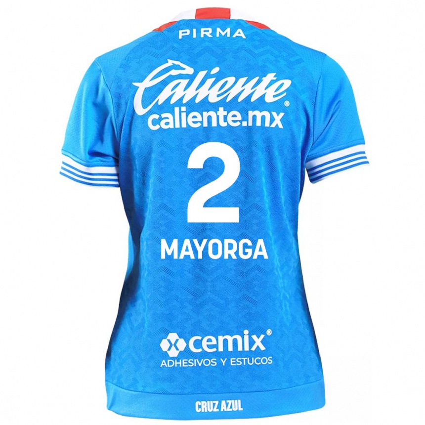 Kids Football Alejandro Mayorga #2 Sky Blue Home Jersey 2024/25 T-Shirt