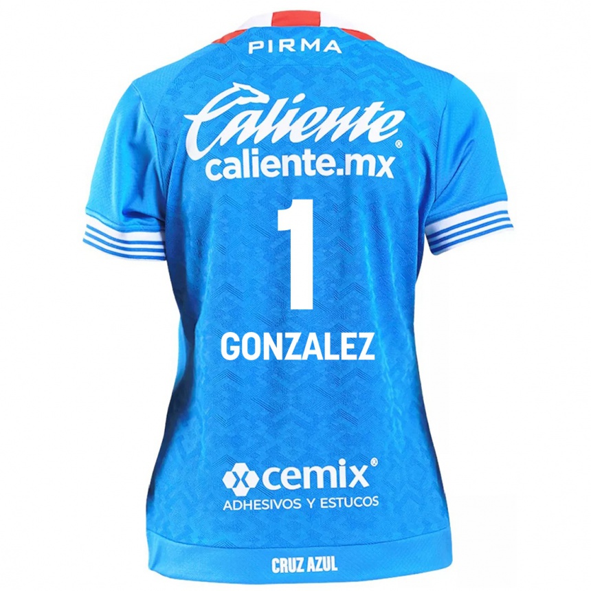 Kids Football Itzayana Gonzalez #1 Sky Blue Home Jersey 2024/25 T-Shirt