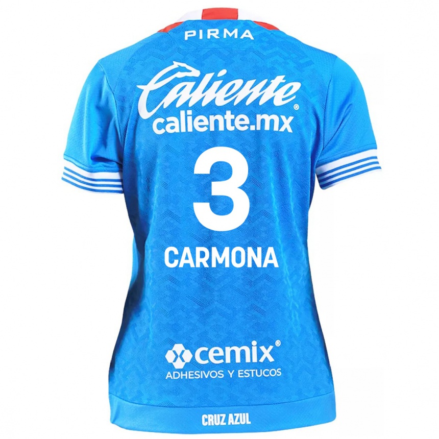 Kids Football Edith Carmona #3 Sky Blue Home Jersey 2024/25 T-Shirt