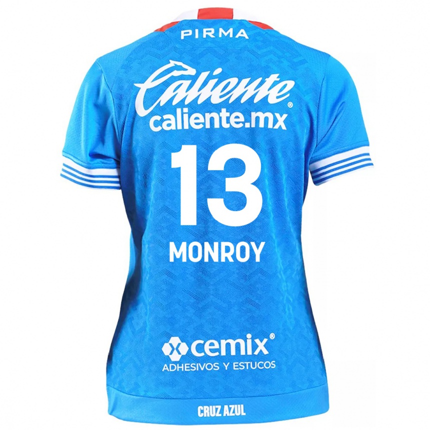 Kids Football Daniela Monroy #13 Sky Blue Home Jersey 2024/25 T-Shirt