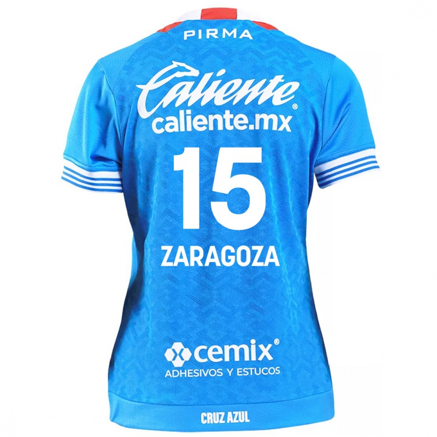 Kids Football Nancy Zaragoza #15 Sky Blue Home Jersey 2024/25 T-Shirt