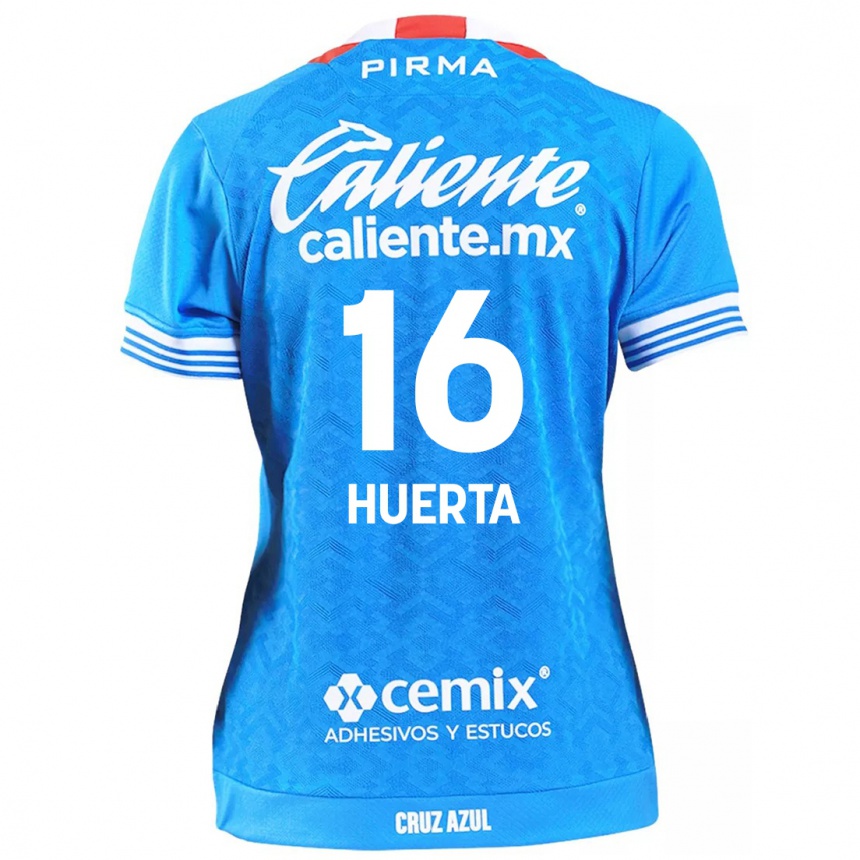 Kids Football Ana Gabriela Huerta #16 Sky Blue Home Jersey 2024/25 T-Shirt