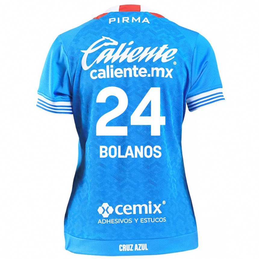 Kids Football Jatziry Bolanos #24 Sky Blue Home Jersey 2024/25 T-Shirt