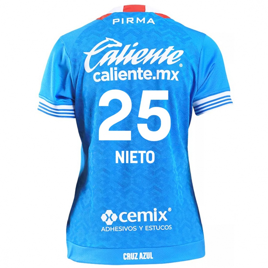 Kids Football Natsidieli Nieto #25 Sky Blue Home Jersey 2024/25 T-Shirt