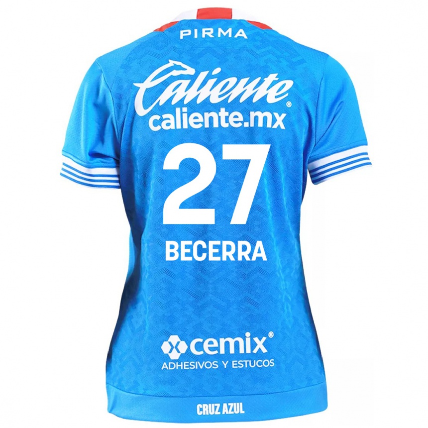 Kids Football Ana Becerra #27 Sky Blue Home Jersey 2024/25 T-Shirt