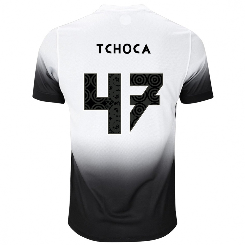 Kids Football Tchoca #47 White Black Home Jersey 2024/25 T-Shirt