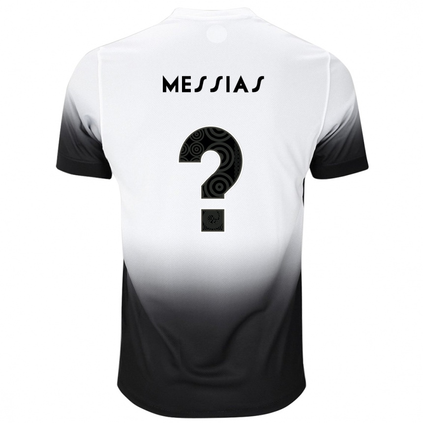 Kids Football Messias #0 White Black Home Jersey 2024/25 T-Shirt