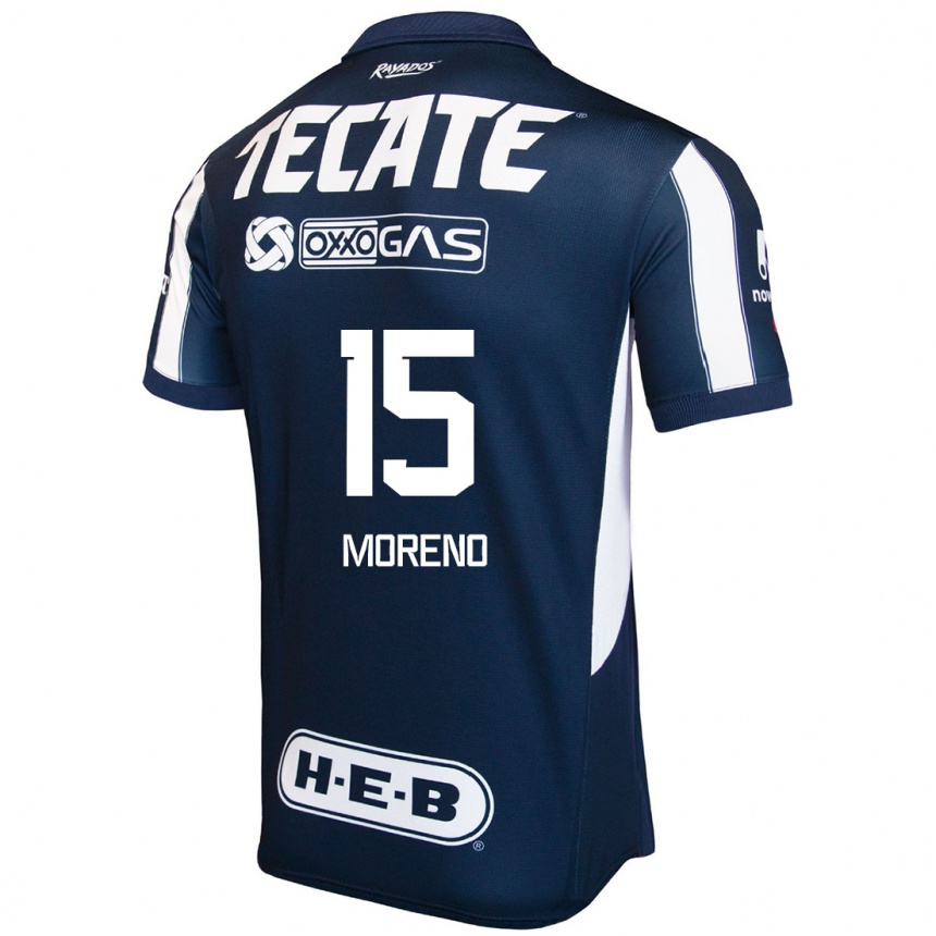 Kids Football Héctor Moreno #15 Blue Red White Home Jersey 2024/25 T-Shirt