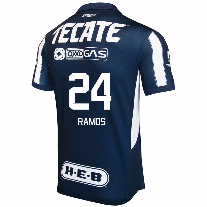 Kids Football César Ramos #24 Blue Red White Home Jersey 2024/25 T-Shirt