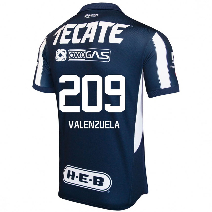 Kids Football Francisco Valenzuela #209 Blue Red White Home Jersey 2024/25 T-Shirt