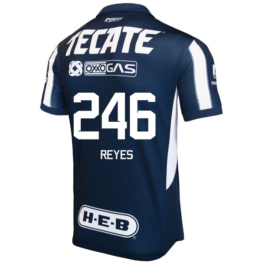 Kids Football Cristian Reyes #246 Blue Red White Home Jersey 2024/25 T-Shirt