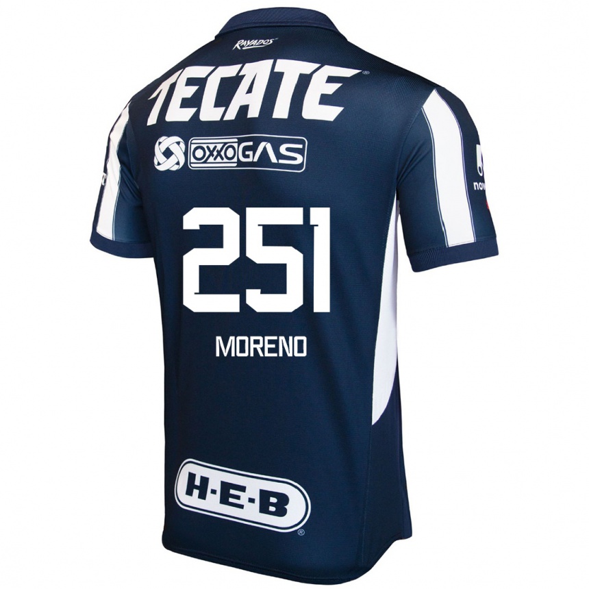 Kids Football Josué Moreno #251 Blue Red White Home Jersey 2024/25 T-Shirt