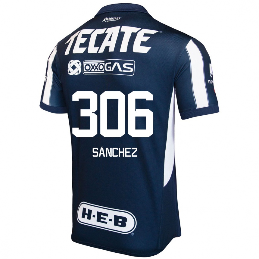 Kids Football Jorge Sánchez #306 Blue Red White Home Jersey 2024/25 T-Shirt