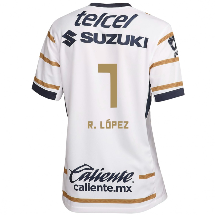 Kids Football Rodrigo López #7 White Obsidian Home Jersey 2024/25 T-Shirt