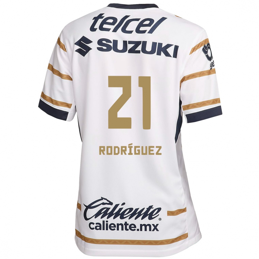 Kids Football Michell Rodríguez #21 White Obsidian Home Jersey 2024/25 T-Shirt