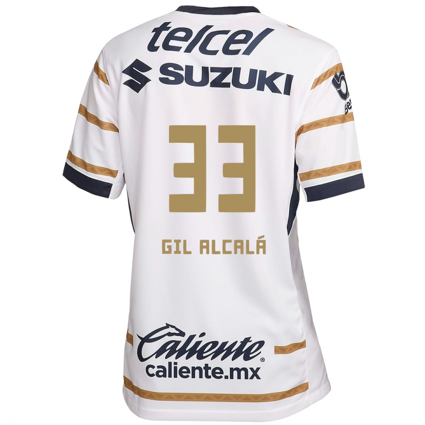 Kids Football Gil Alcalá #33 White Obsidian Home Jersey 2024/25 T-Shirt