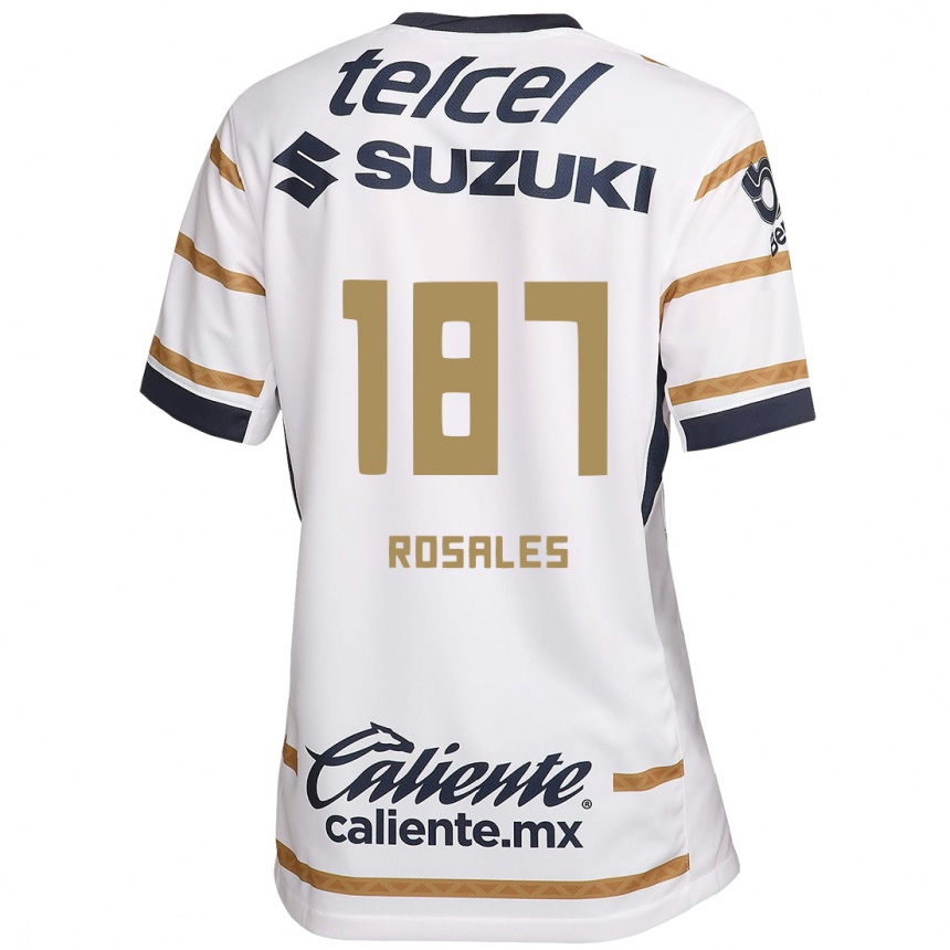 Kids Football Alonso Rosales #187 White Obsidian Home Jersey 2024/25 T-Shirt