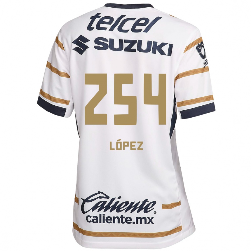 Kids Football Santiago López #254 White Obsidian Home Jersey 2024/25 T-Shirt