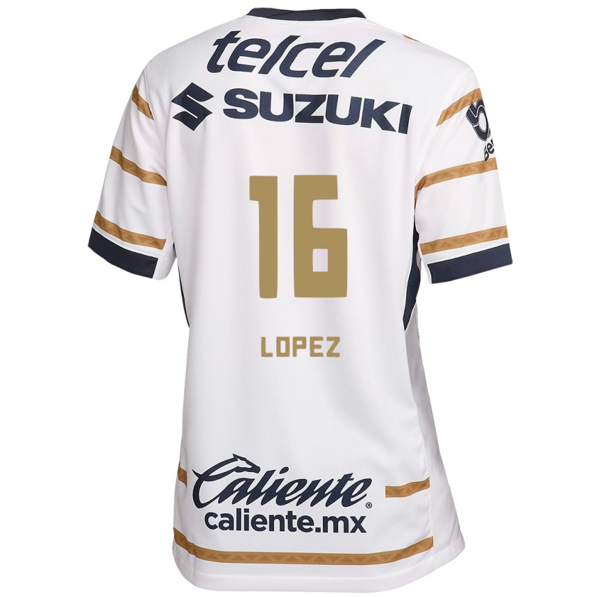 Kids Football Samantha Lopez #16 White Obsidian Home Jersey 2024/25 T-Shirt