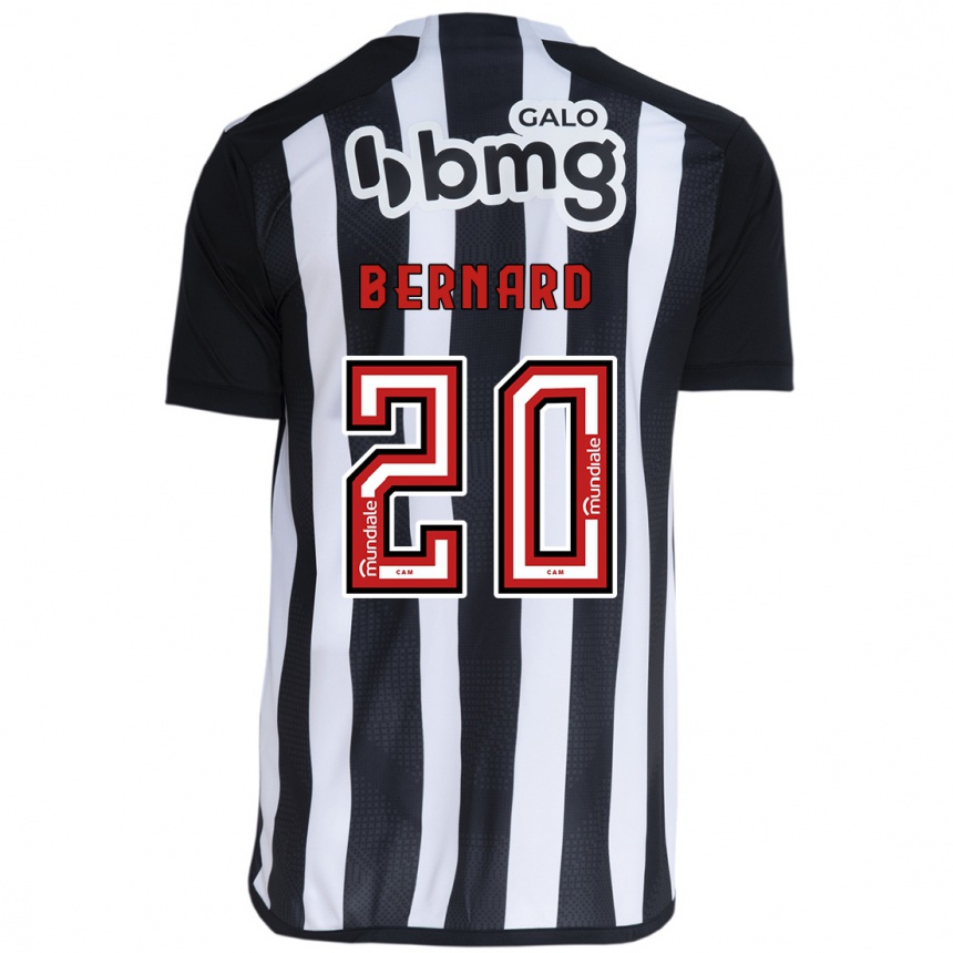 Kids Football Bernard #20 White Black Home Jersey 2024/25 T-Shirt