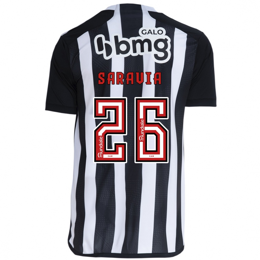 Kids Football Renzo Saravia #26 White Black Home Jersey 2024/25 T-Shirt