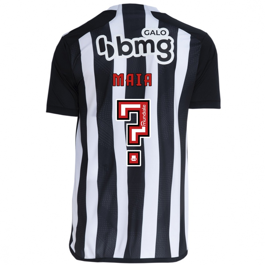 Kids Football Caio Maia #0 White Black Home Jersey 2024/25 T-Shirt