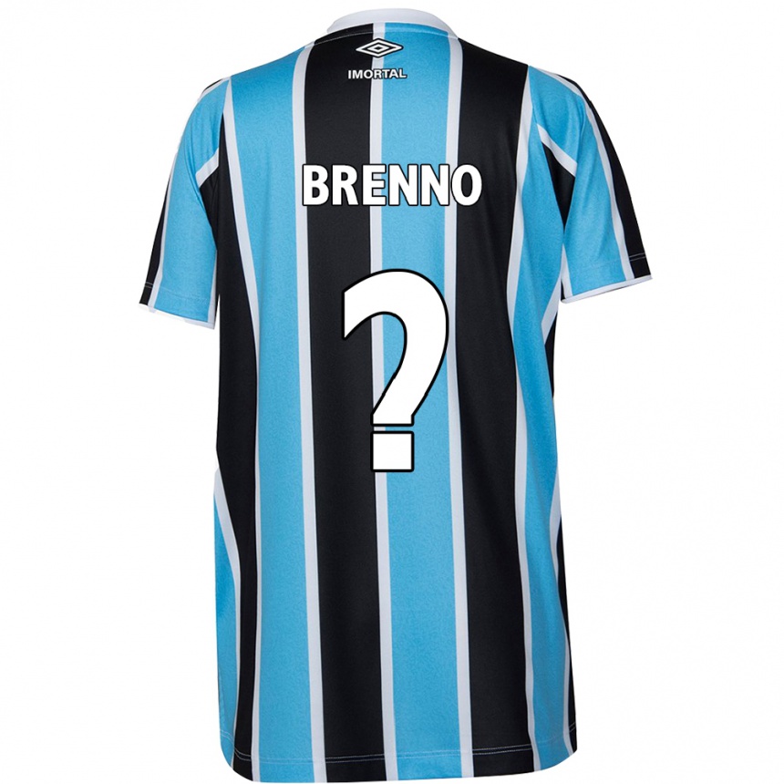 Kids Football Brenno #0 Blue Black White Home Jersey 2024/25 T-Shirt