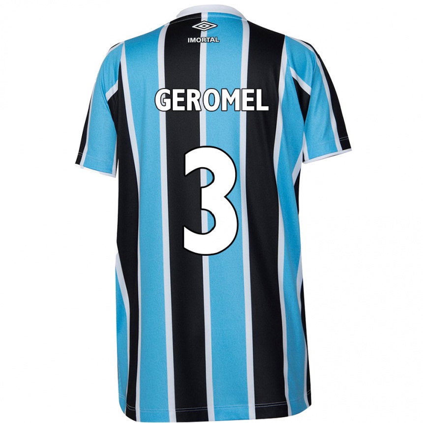 Kids Football Pedro Geromel #3 Blue Black White Home Jersey 2024/25 T-Shirt