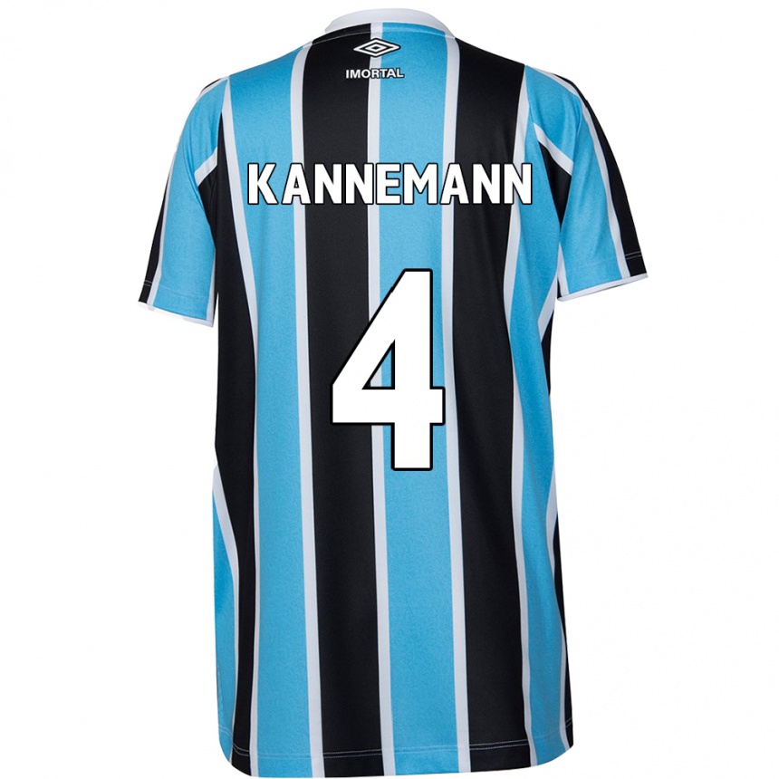 Kids Football Walter Kannemann #4 Blue Black White Home Jersey 2024/25 T-Shirt