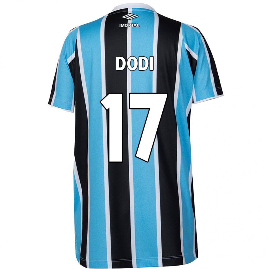 Kids Football Dodi #17 Blue Black White Home Jersey 2024/25 T-Shirt