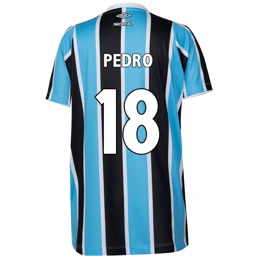 Kids Football João Pedro #18 Blue Black White Home Jersey 2024/25 T-Shirt