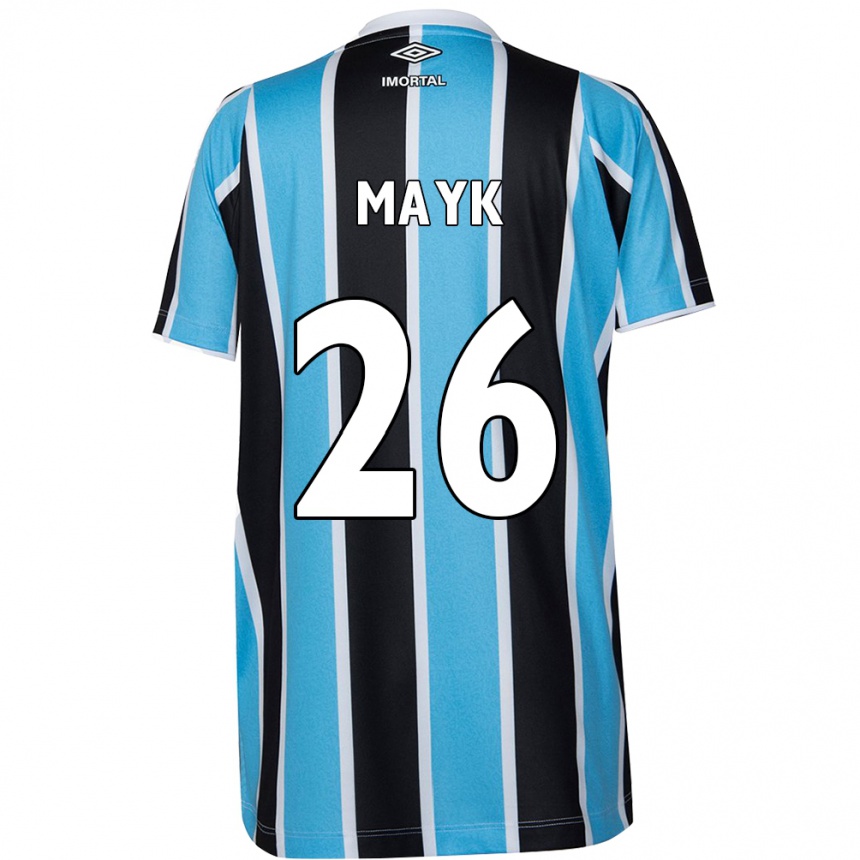 Kids Football Mayk #26 Blue Black White Home Jersey 2024/25 T-Shirt