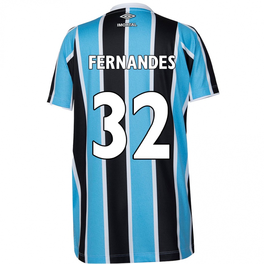 Kids Football Nathan Fernandes #32 Blue Black White Home Jersey 2024/25 T-Shirt