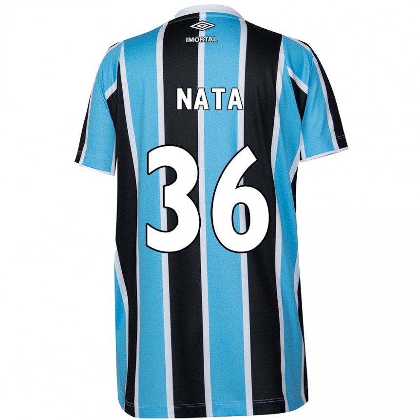 Kids Football Natã #36 Blue Black White Home Jersey 2024/25 T-Shirt