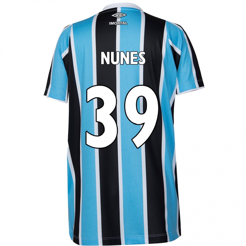 Kids Football Gustavo Gomes #39 Blue Black White Home Jersey 2024/25 T-Shirt