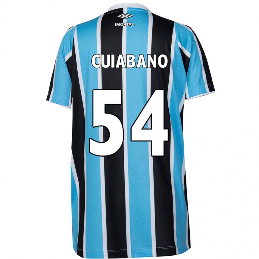 Kids Football Cuiabano #54 Blue Black White Home Jersey 2024/25 T-Shirt