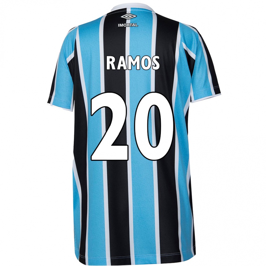 Kids Football Mónica Ramos #20 Blue Black White Home Jersey 2024/25 T-Shirt