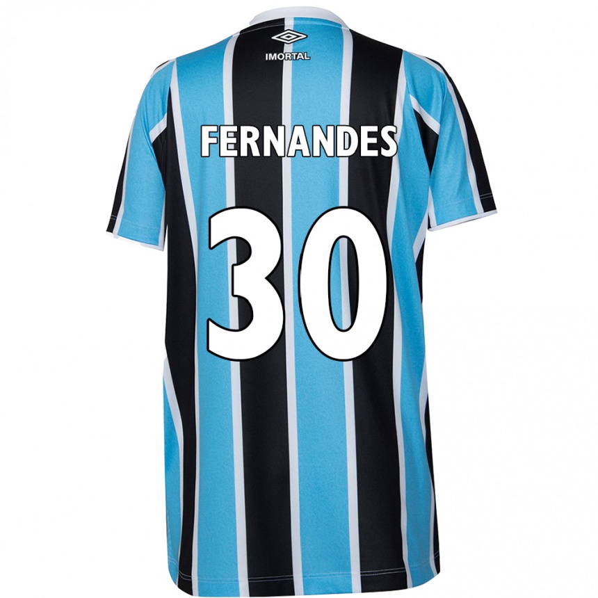 Kids Football Raquel Fernandes #30 Blue Black White Home Jersey 2024/25 T-Shirt