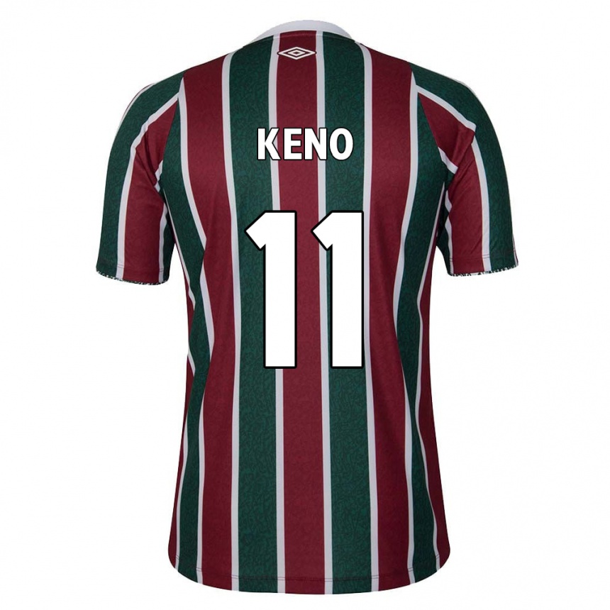 Kids Football Keno #11 Green Maroon White Home Jersey 2024/25 T-Shirt