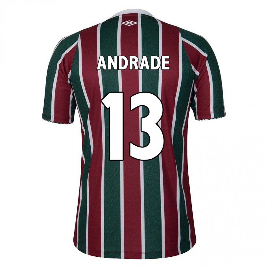 Kids Football Felipe Andrade #13 Green Maroon White Home Jersey 2024/25 T-Shirt