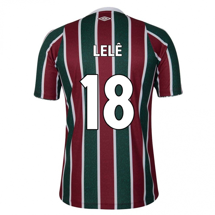 Kids Football Lelê #18 Green Maroon White Home Jersey 2024/25 T-Shirt