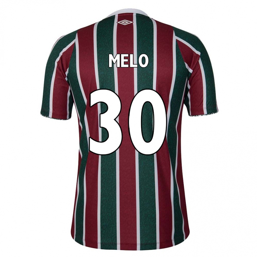 Kids Football Felipe Melo #30 Green Maroon White Home Jersey 2024/25 T-Shirt