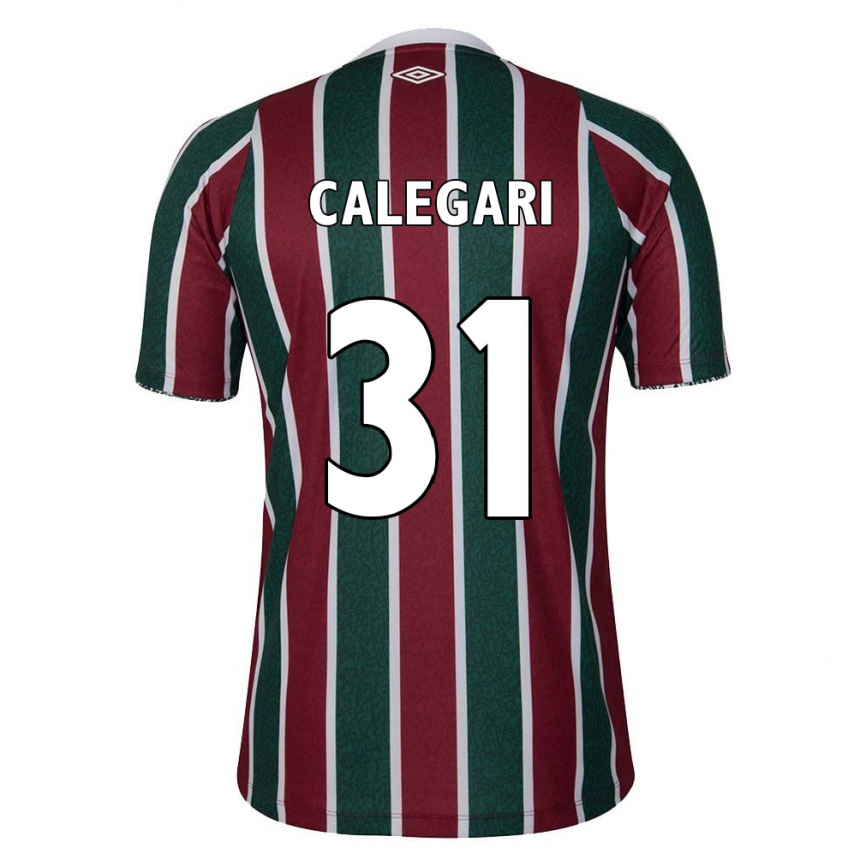 Kids Football Calegari #31 Green Maroon White Home Jersey 2024/25 T-Shirt