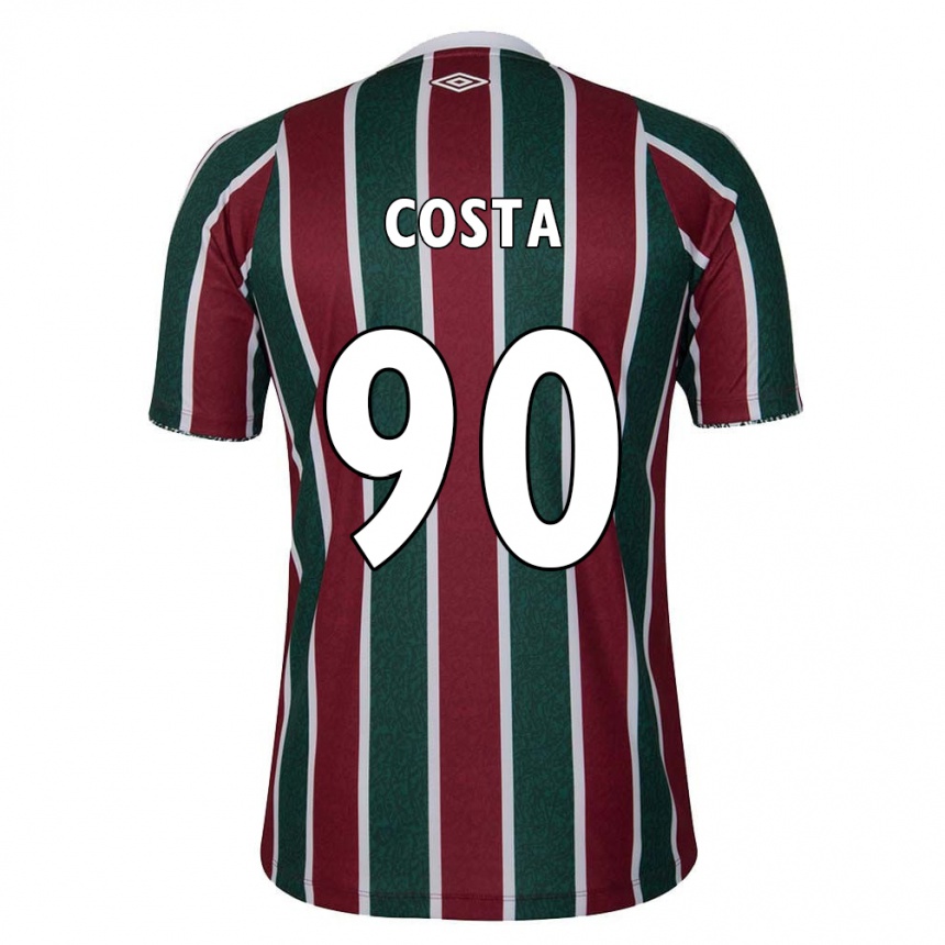 Kids Football Douglas Costa #90 Green Maroon White Home Jersey 2024/25 T-Shirt