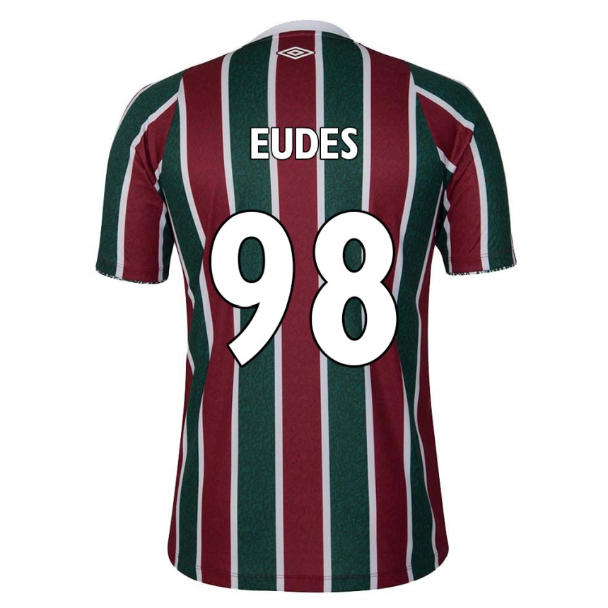 Kids Football Vitor Eudes #98 Green Maroon White Home Jersey 2024/25 T-Shirt