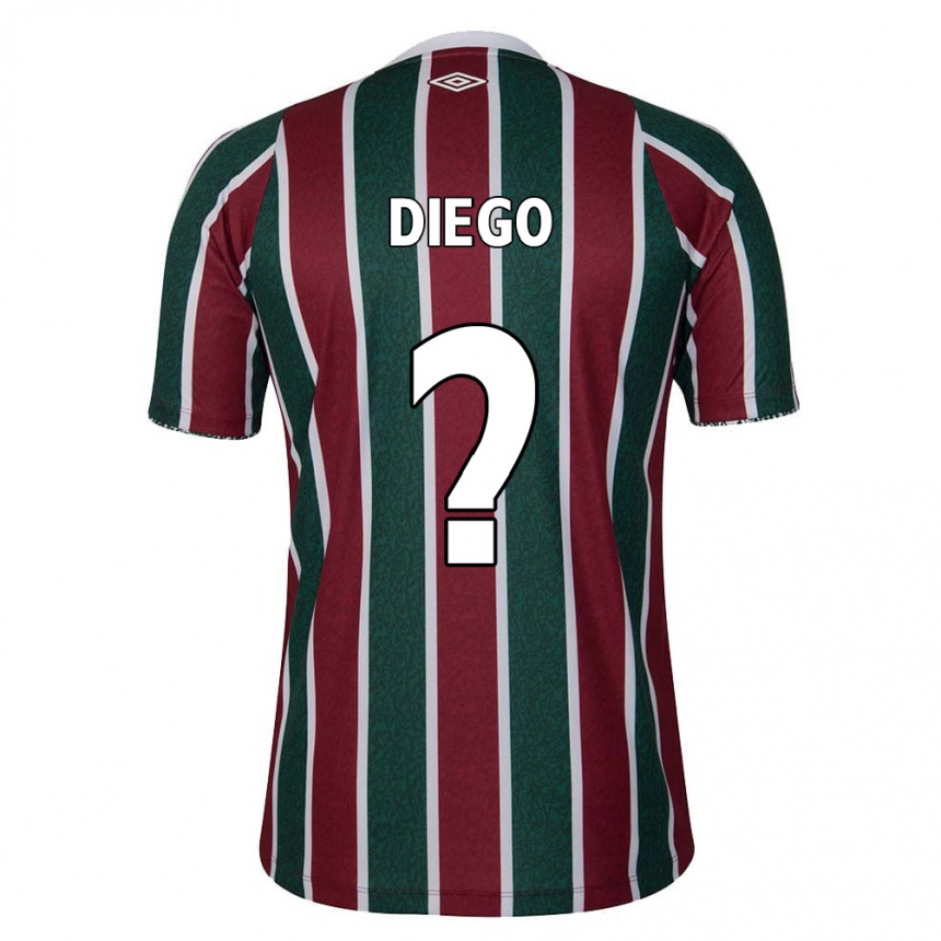 Kids Football Diego #0 Green Maroon White Home Jersey 2024/25 T-Shirt