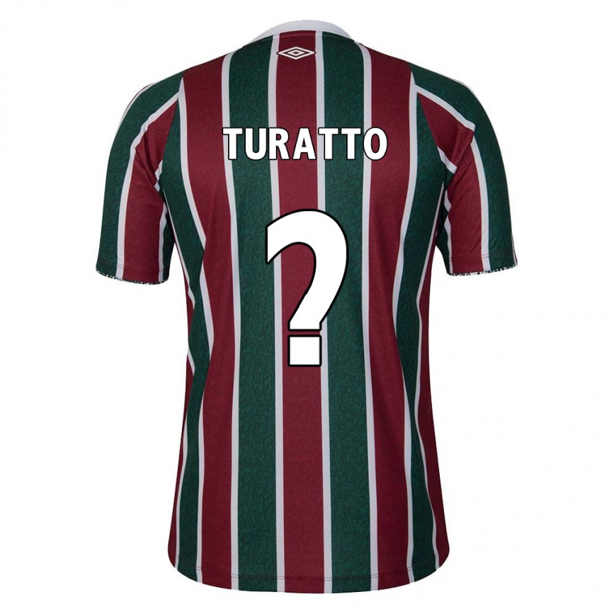 Kids Football Luiz Turatto #0 Green Maroon White Home Jersey 2024/25 T-Shirt